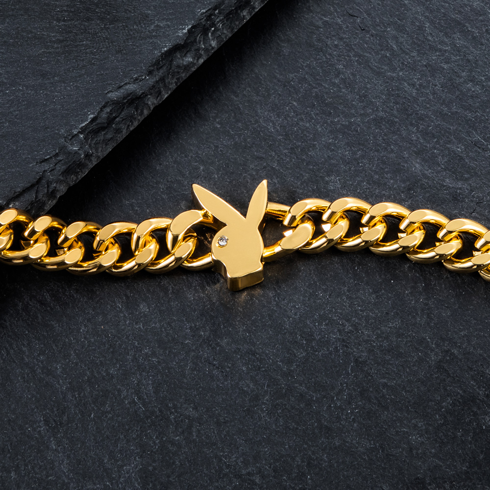 8mm Bunny Heads Cuban Bracelet In Gold Gold Shine With Street Luxury - Image 6