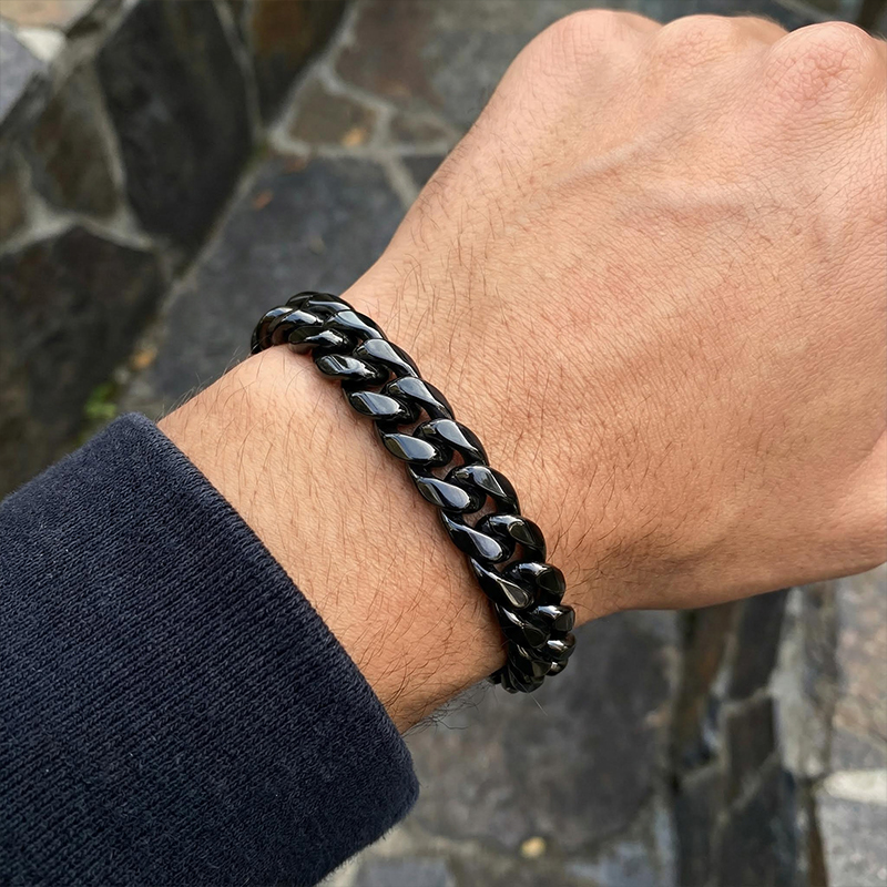 5mm/6mm/7mm/8mm/9mm Diamond-cut Cuban Bracelet With Iced Out Shine - Image 6