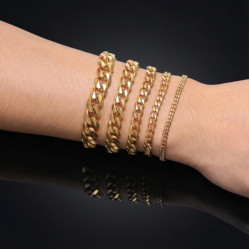 5mm/6mm/7mm/8mm/9mm Diamond-cut Cuban Bracelet With Iced Out Shine - Image 9