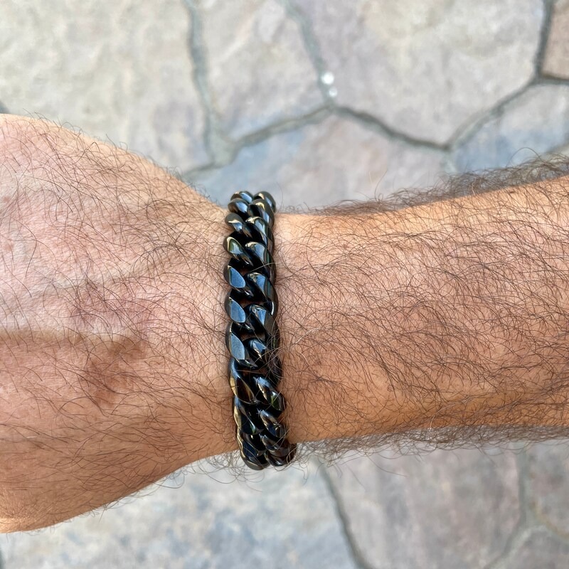 5mm/6mm/7mm/8mm/9mm Diamond-cut Cuban Bracelet With Iced Out Shine