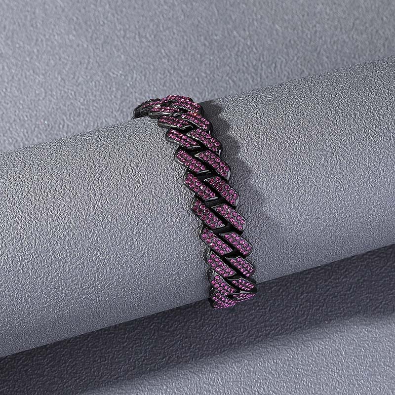14mm Iced Out Miami Cuban Bracelet In Black Gold With Street Luxury Shine - Image 6
