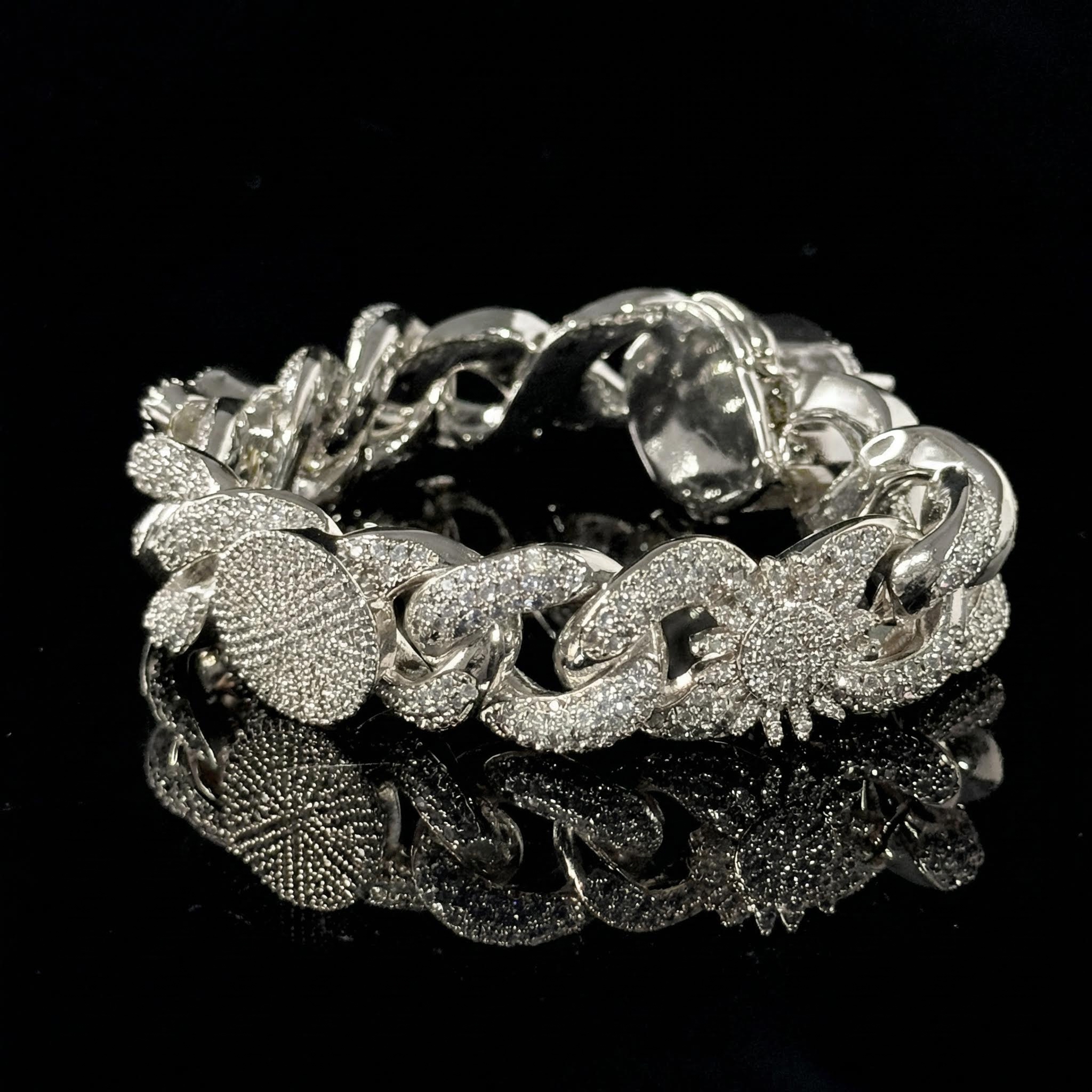 Iced Out Devil Eye Various Planets Cuban Bracelet With Street Luxury Shine - Image 4