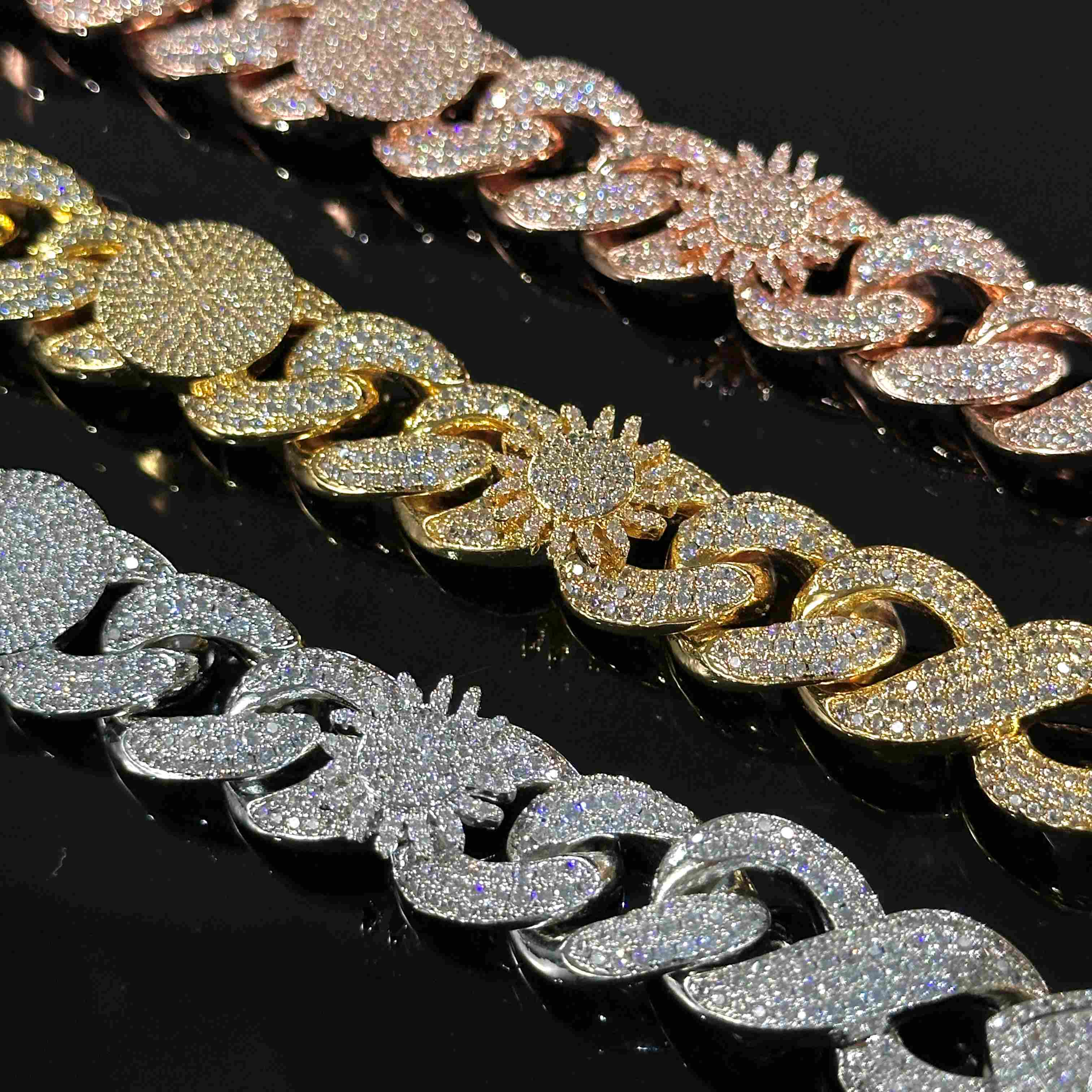 Iced Out Devil Eye Various Planets Cuban Bracelet With Street Luxury Shine - Image 8