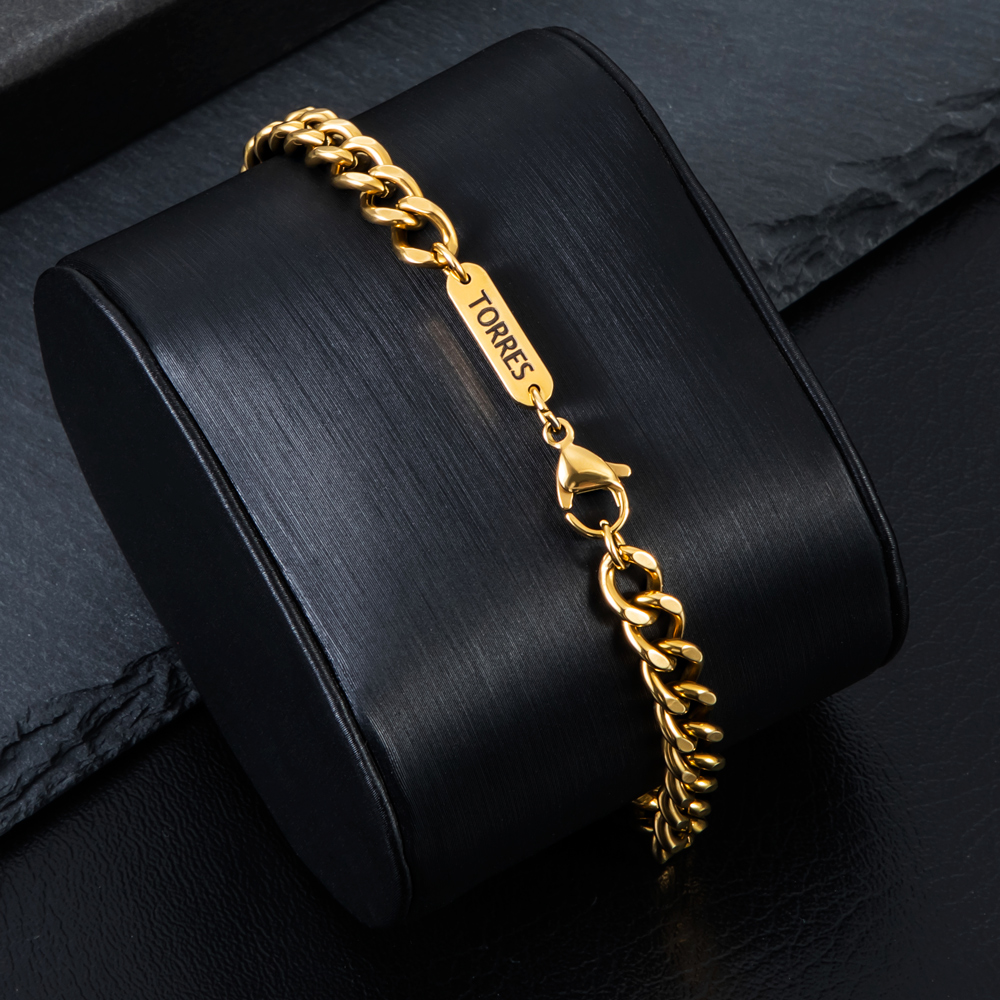 6mm Custom Name Cuban Bracelet In Gold Gold Shine With Street Luxury - Image 4
