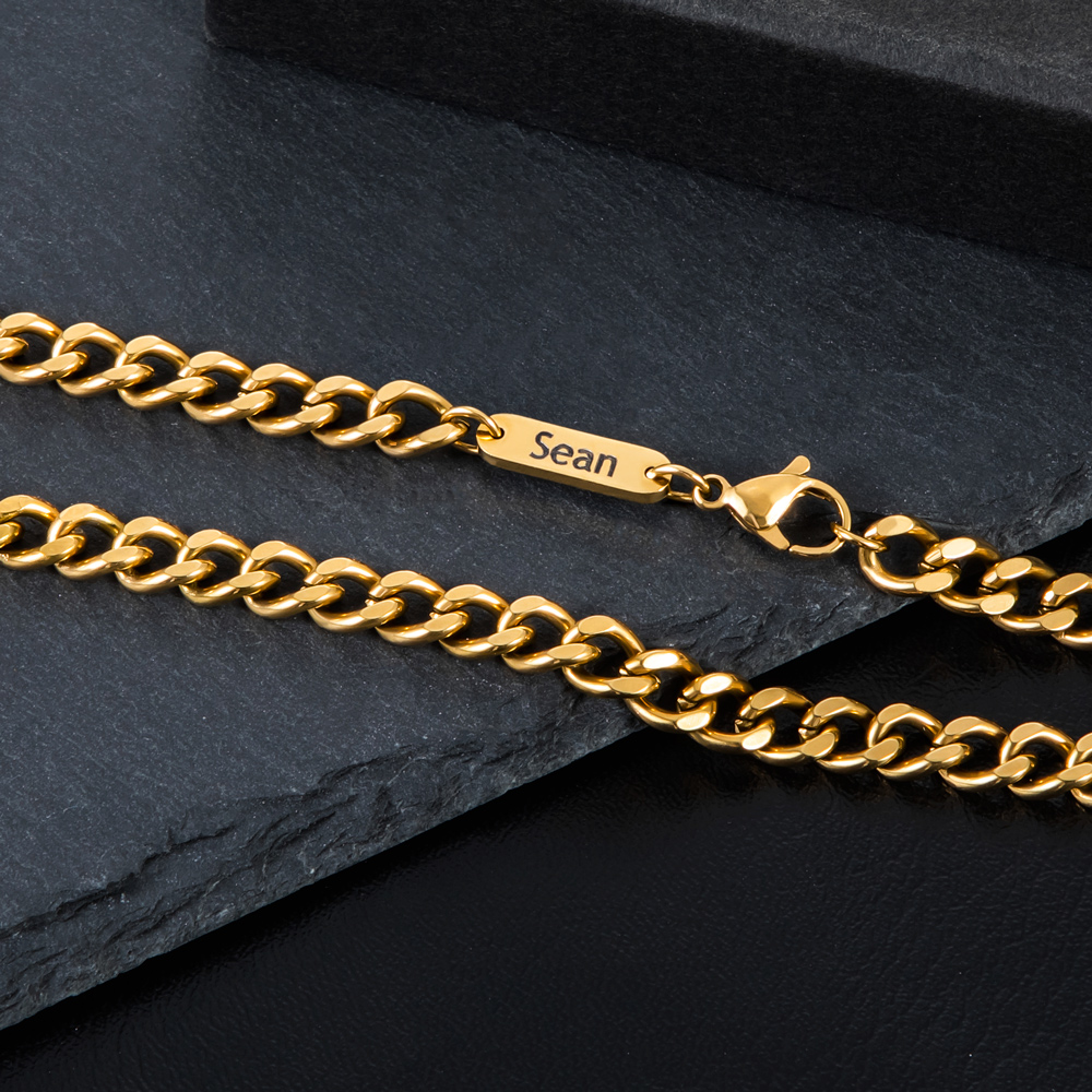 6mm Custom Name Cuban Bracelet In Gold Gold Shine With Street Luxury - Image 5