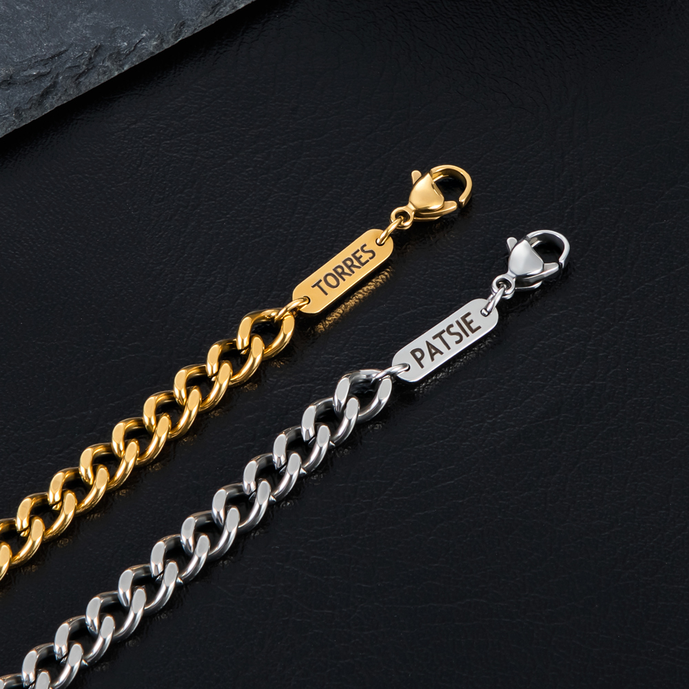 6mm Custom Name Cuban Bracelet In Gold Gold Shine With Street Luxury - Image 7