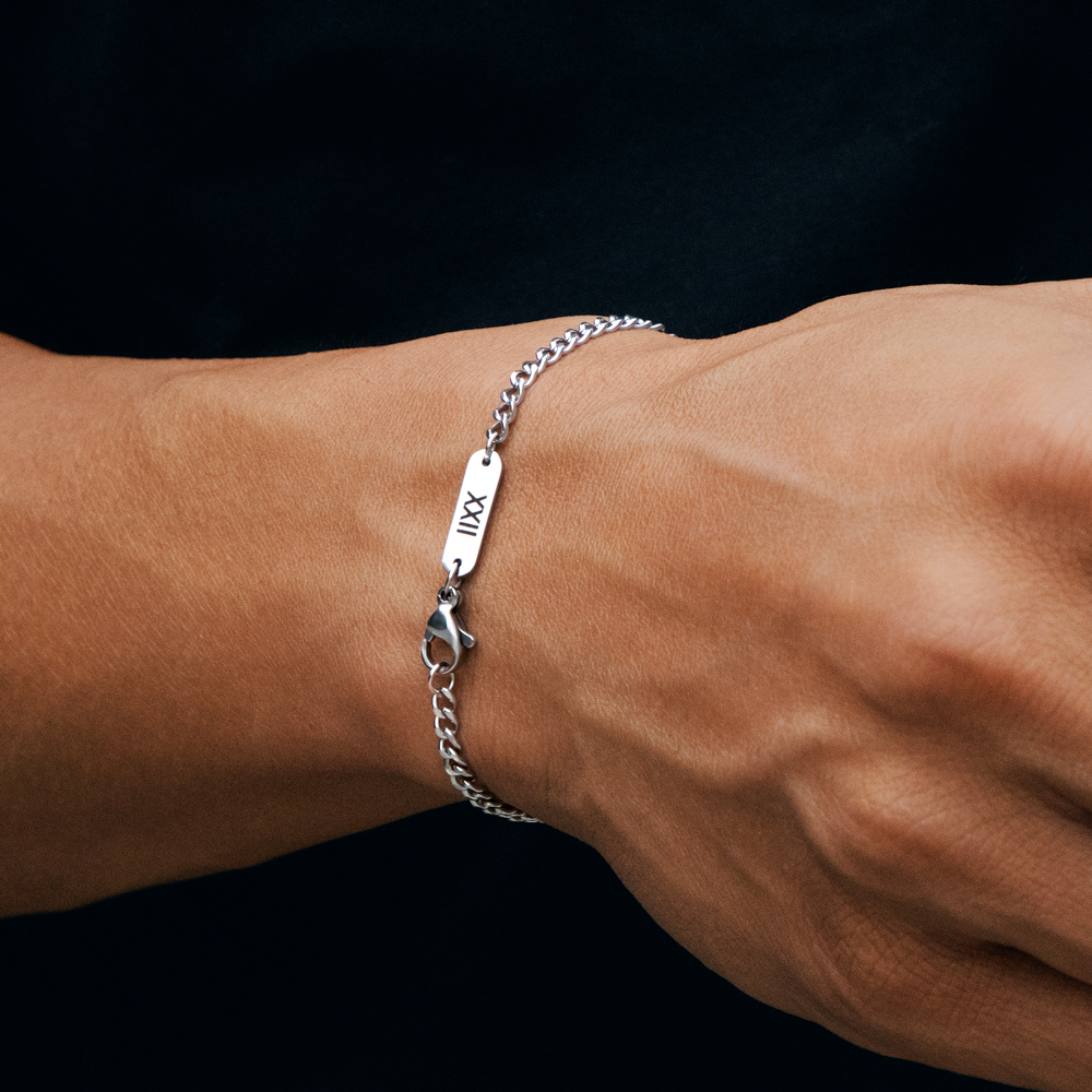 3mm Custom Name Stainless Steel Cuban Bracelet With Street Luxury Shine