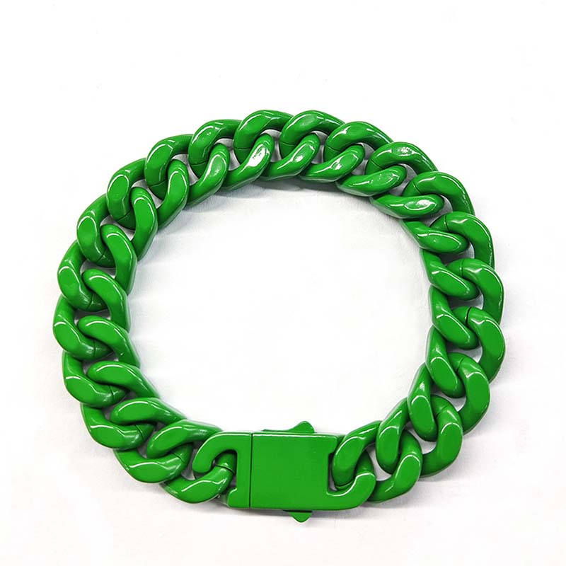 13mm Colorful Cuban Link Bracelet For Men Silver With Street Luxury Shine - Image 11