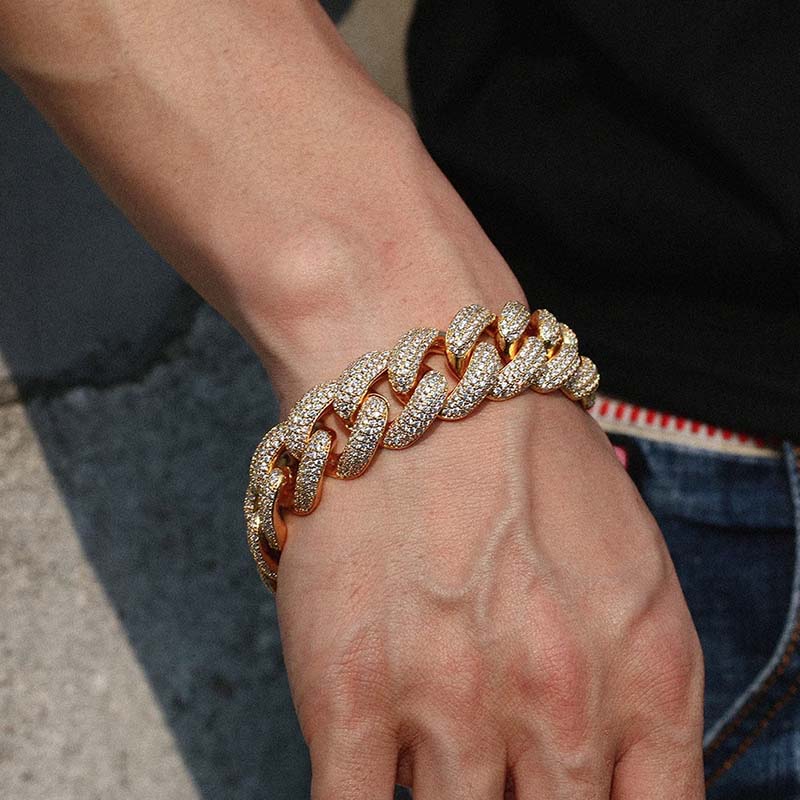 14mm Paved Cuban Bracelet Bold Statement Style With Street Luxury - Image 5