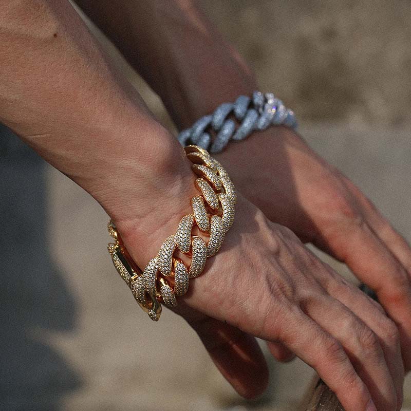 14mm Paved Cuban Bracelet Bold Statement Style With Street Luxury