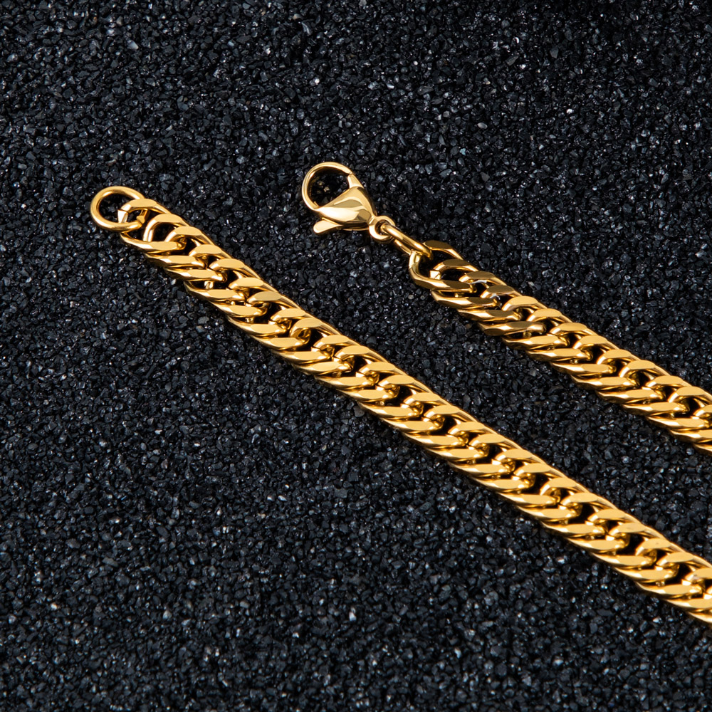 2.5/3.5/4.5/5.5/6/7/8/9/10/13mm Cuban Bracelet In Gold With Gold Shine - Image 6