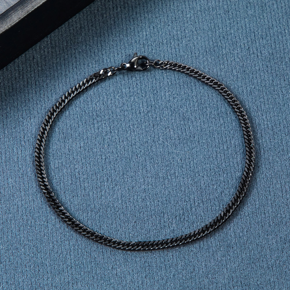 Street Luxury 2.5/3.5/4.5/5.5/6/7/8/9/10/13mm Cuban Bracelet In Black Gold - Image 4