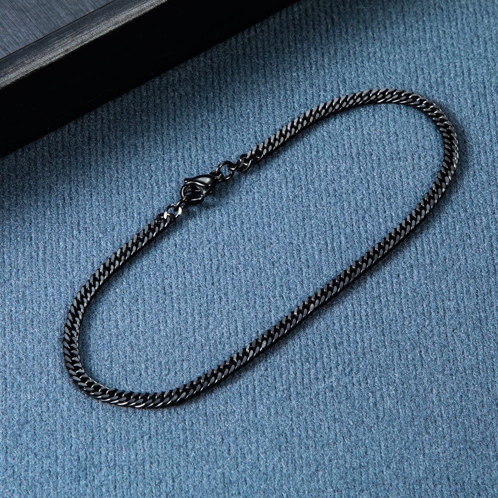 Street Luxury 2.5/3.5/4.5/5.5/6/7/8/9/10/13mm Cuban Bracelet In Black Gold - Image 6