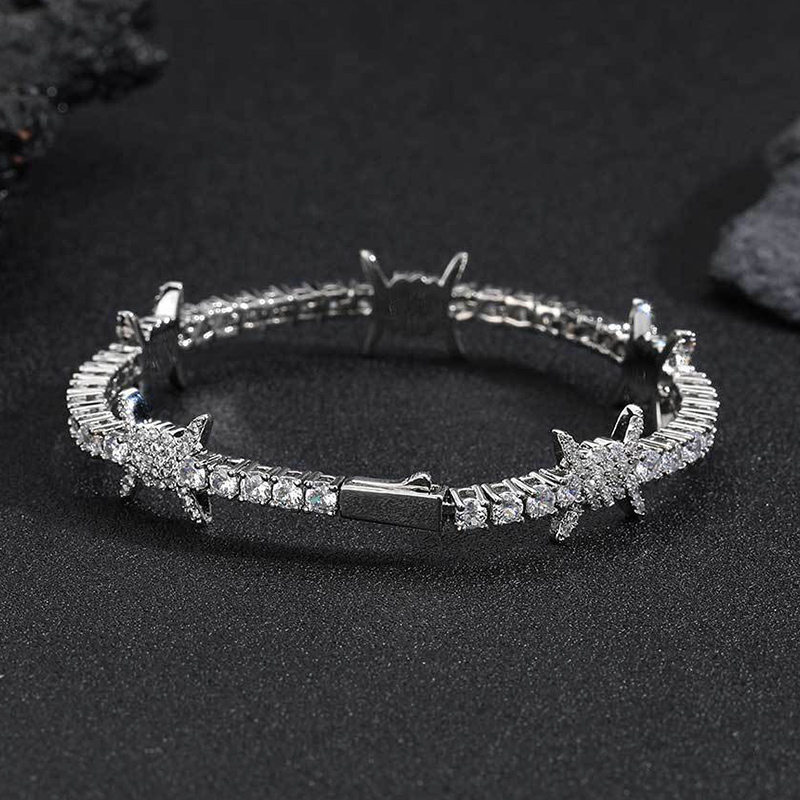 Iced Out Out Thorns Tennis Bracelet Gold With Street Luxury Shine - Image 4