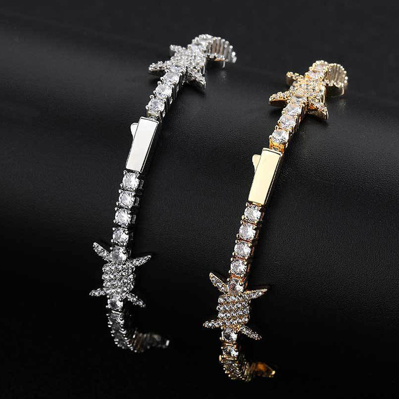 Iced Out Out Thorns Tennis Bracelet Gold With Street Luxury Shine - Image 6