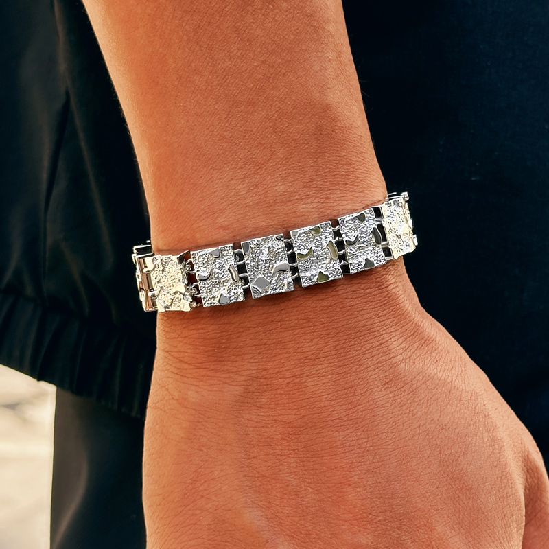 13mm Nugget Bracelet In White Gold Gold With Bold Statement Appeal - Image 3