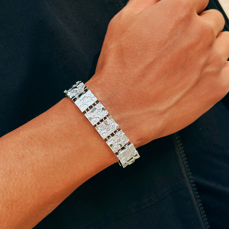 13mm Nugget Bracelet In White Gold Gold With Bold Statement Appeal - Image 4