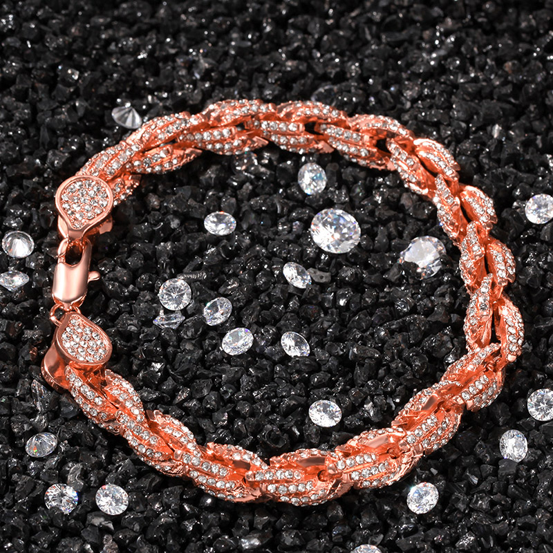 9mm Iced Out Out Rope Bracelet Gold With Street Luxury Shine - Image 5