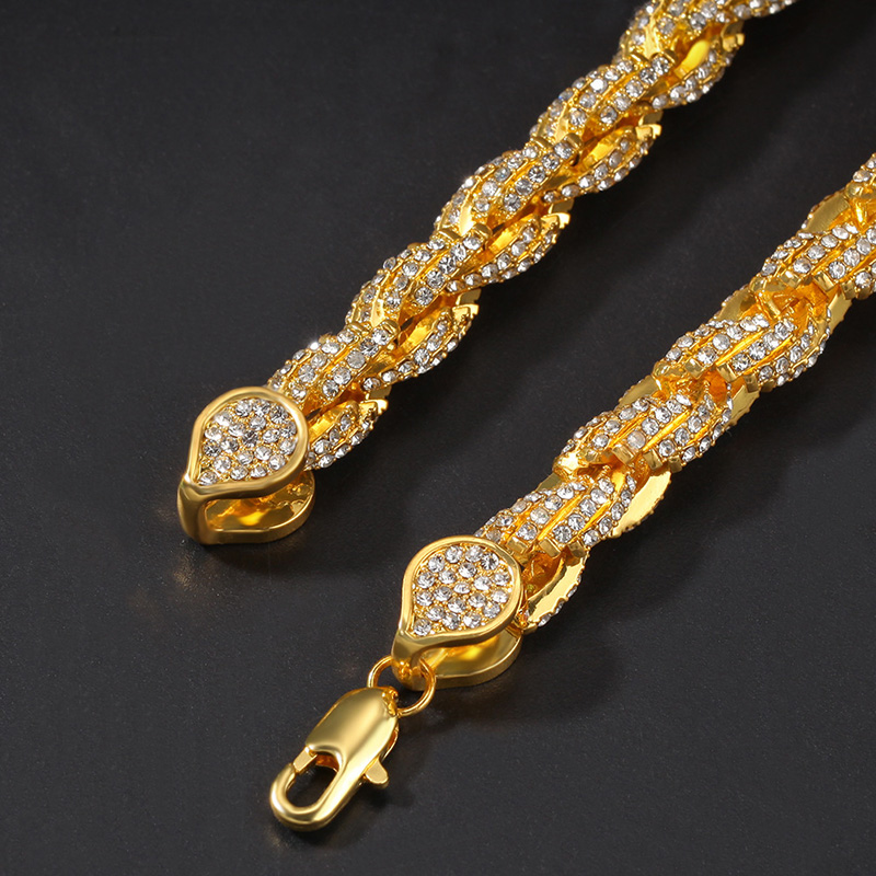 9mm Iced Out Out Rope Bracelet Gold With Street Luxury Shine - Image 7