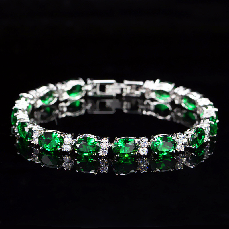 6mm Iced Out Out Oval & Round Cut Sapphire/emerald/multi-color Tennis - Image 4