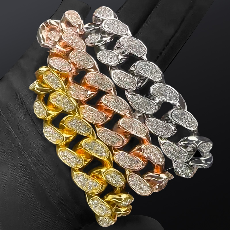 20mm Iced Out Out Miami Cuban Bracelet Gold With Street Luxury Shine - Image 5