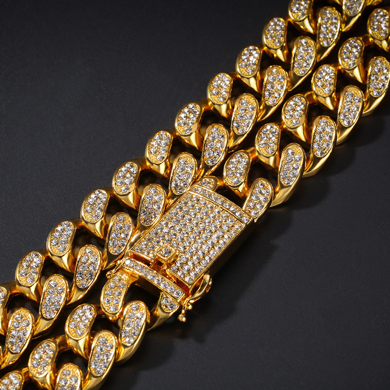 20mm Iced Out Out Miami Cuban Bracelet Gold With Street Luxury Shine - Image 6