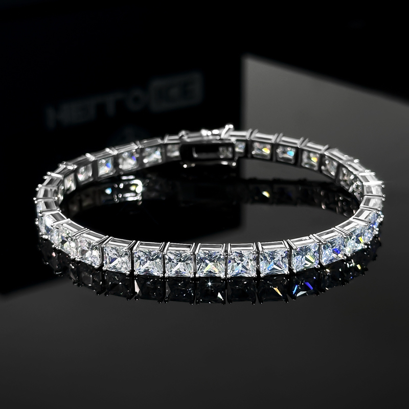 5mm Princess Cut Tennis Bracelet Iced Out Shine With Street Luxury - Image 4