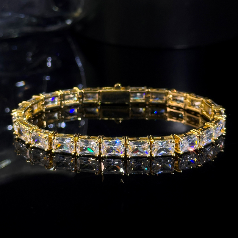 Iced Out 6mm Baguette Cut Tennis Bracelet Silver With Street Luxury Shine - Image 4