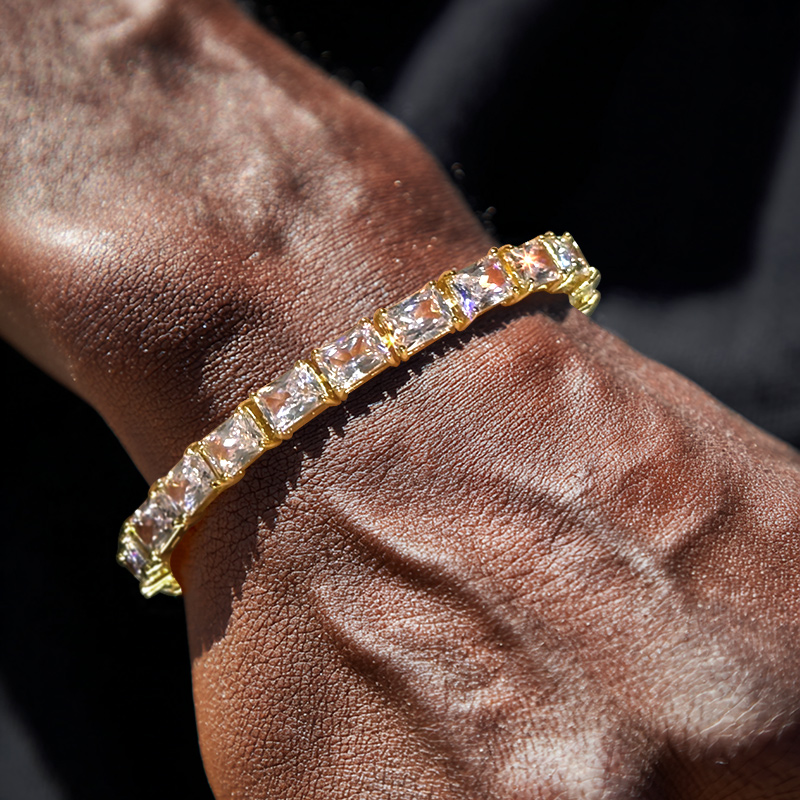Iced Out 6mm Baguette Cut Tennis Bracelet Silver With Street Luxury Shine - Image 6