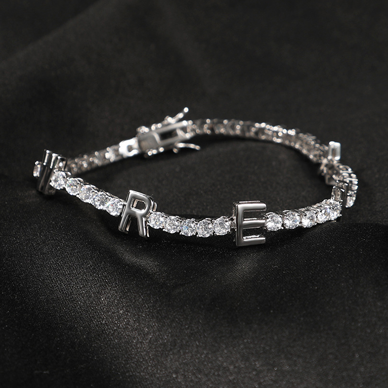 Custom Name 3mm Tennis Bracelet Iced Out Shine With Street Luxury