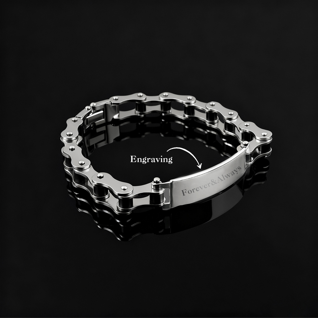 Customized Motorcycle Chain Bracelet Silver With Street Luxury Shine - Image 3