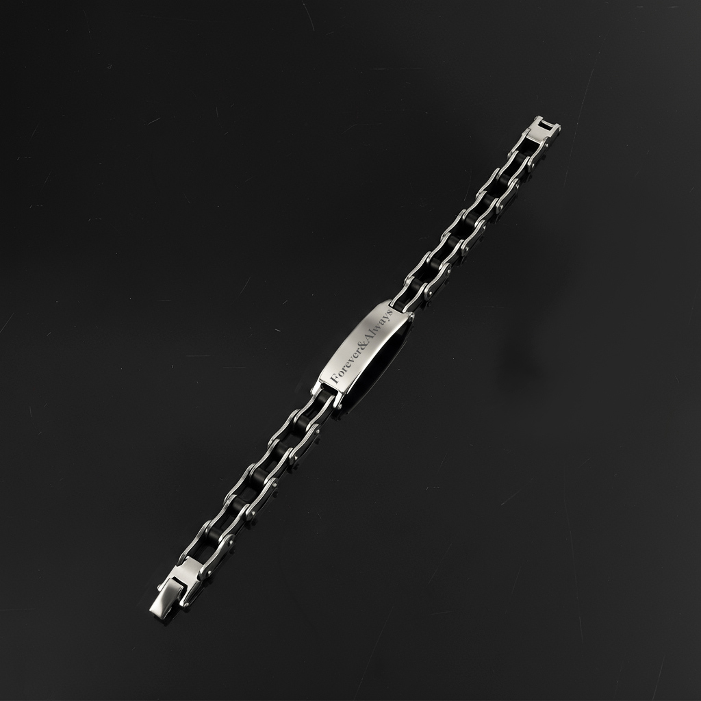 Customized Motorcycle Chain Bracelet Silver With Street Luxury Shine - Image 5