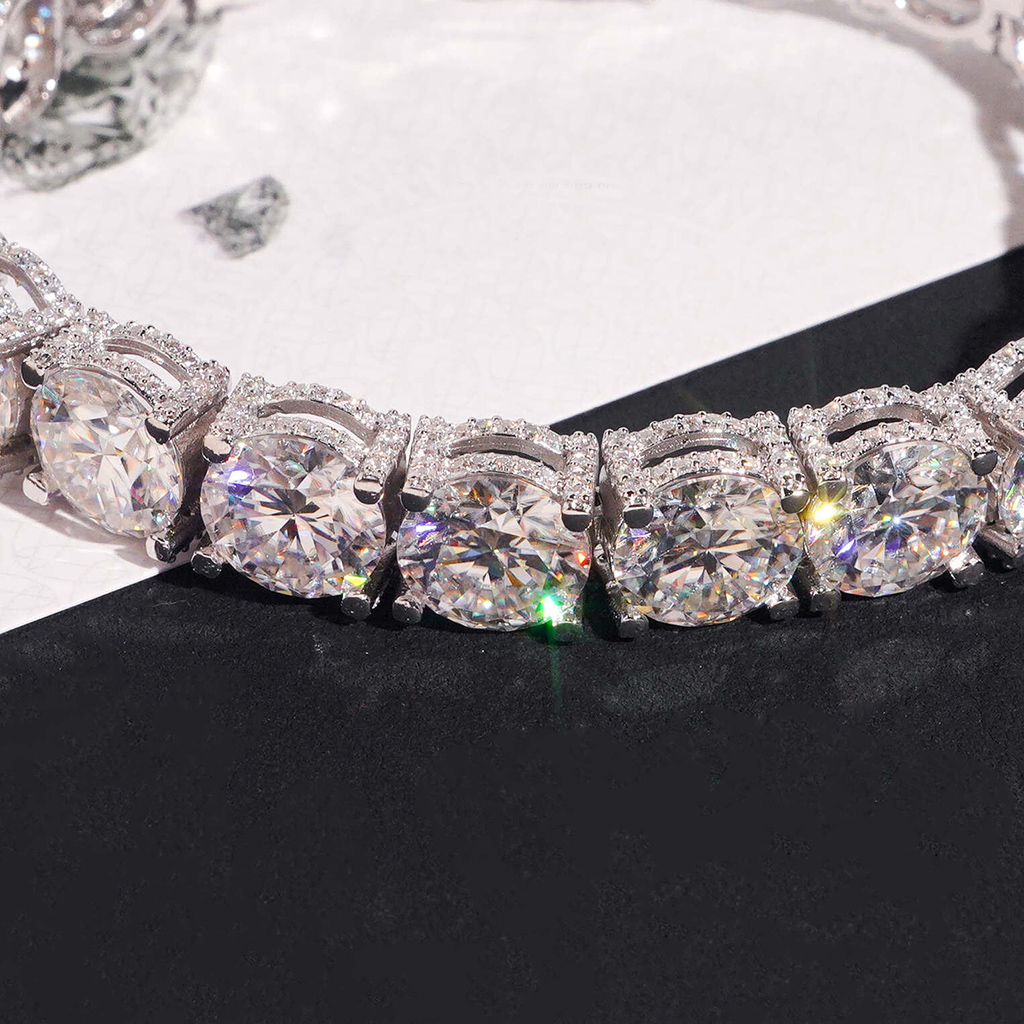 10mm S925 & Moissanite Tennis Bracelet Iced Out Shine With Street Luxury - Image 3