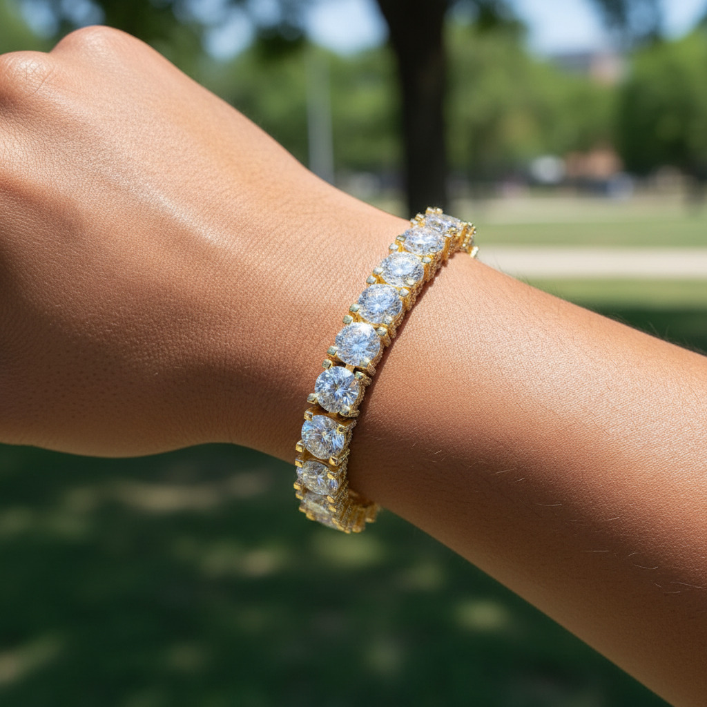 10mm S925 & Moissanite Tennis Bracelet Iced Out Shine With Street Luxury - Image 8