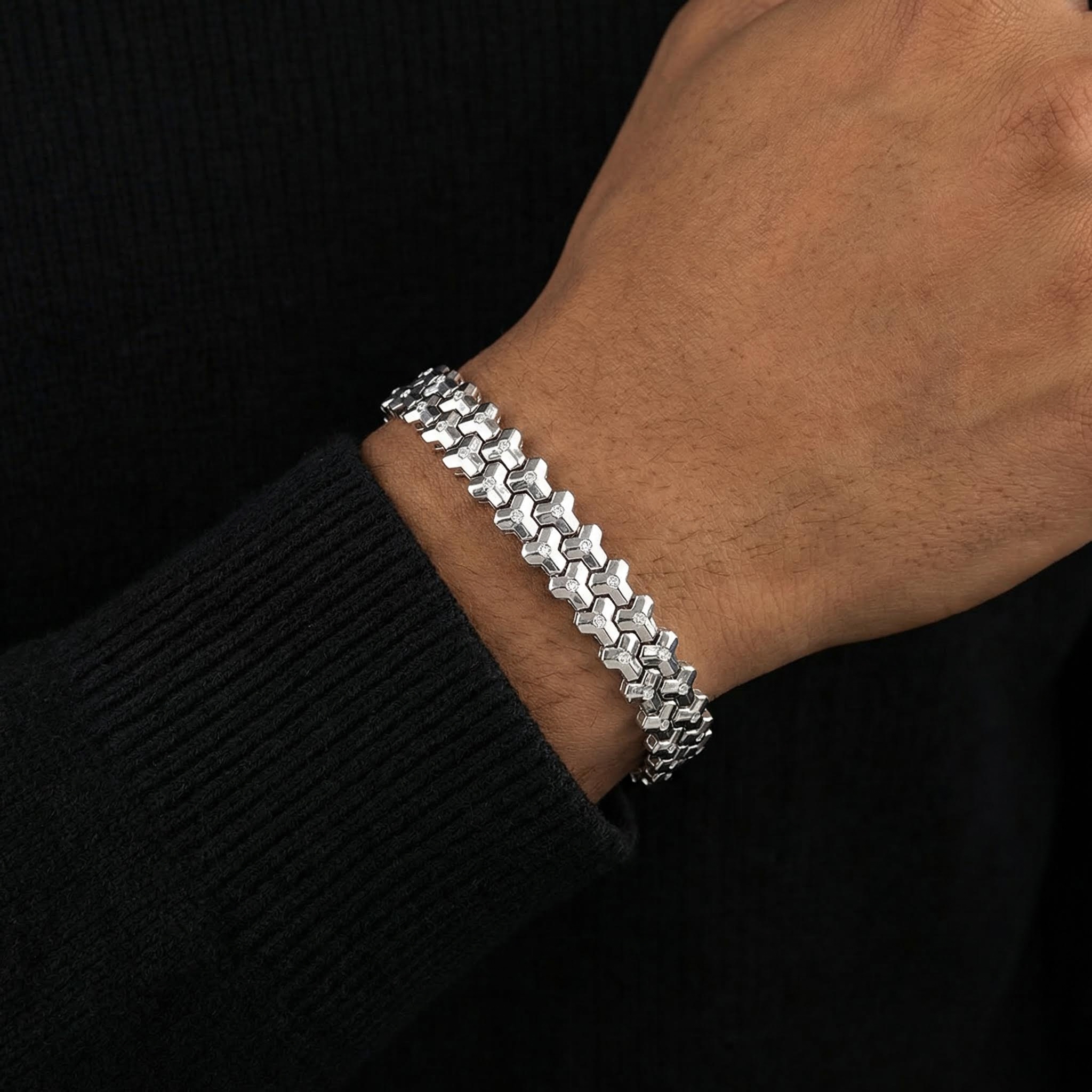 925s & Vvs Moissanite Armor Bracelet Iced Out Shine With Street Luxury - Image 3