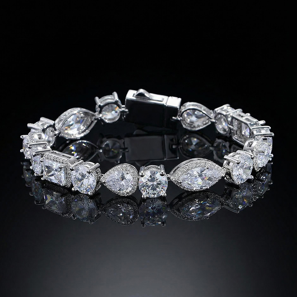 10mm Iced Out Out Multi Shaped Diamond Bracelet With Street Luxury Shine - Image 3
