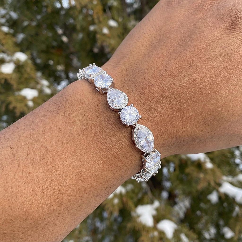 10mm Iced Out Out Multi Shaped Diamond Bracelet With Street Luxury Shine - Image 4