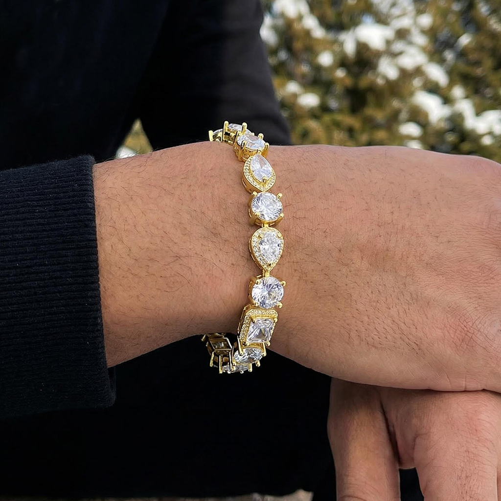 10mm Iced Out Out Multi Shaped Diamond Bracelet With Street Luxury Shine - Image 5
