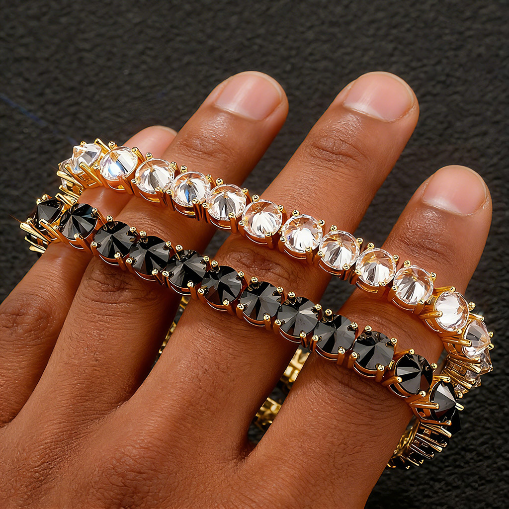 5mm Iced Out Out Inverted Setting Tennis Bracelet With Street Luxury Shine - Image 4