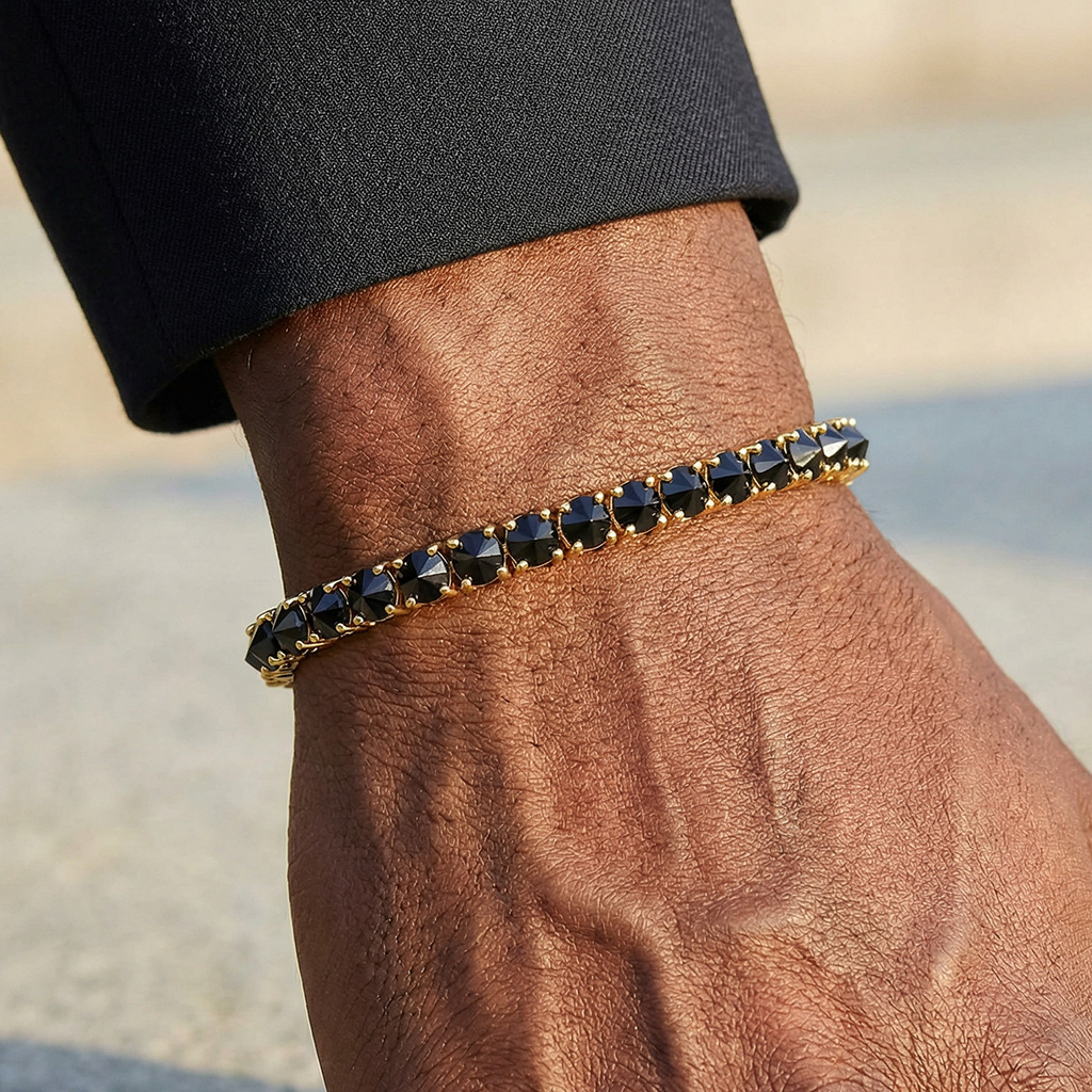 5mm Iced Out Out Inverted Setting Tennis Bracelet With Street Luxury Shine - Image 5