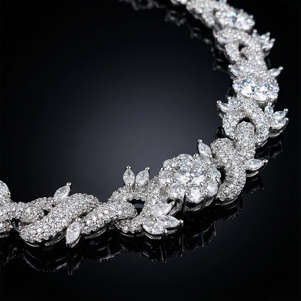 Iced Out Out 18mm Flower Infinity Link Bracelet With Street Luxury Shine - Image 5