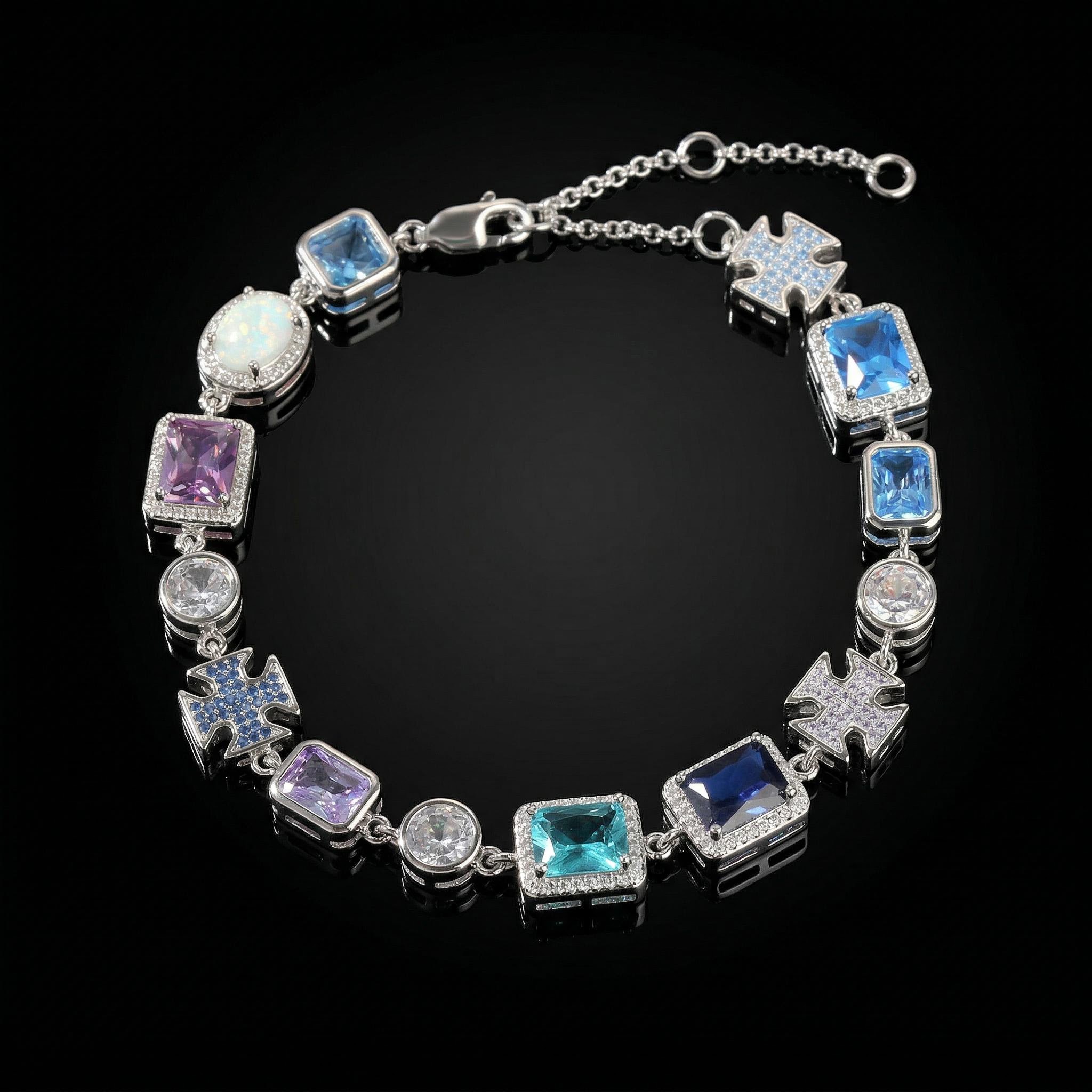 Iced Out Out 10mm Multicolored Gemstones Bracelet With Street Luxury Shine - Image 3