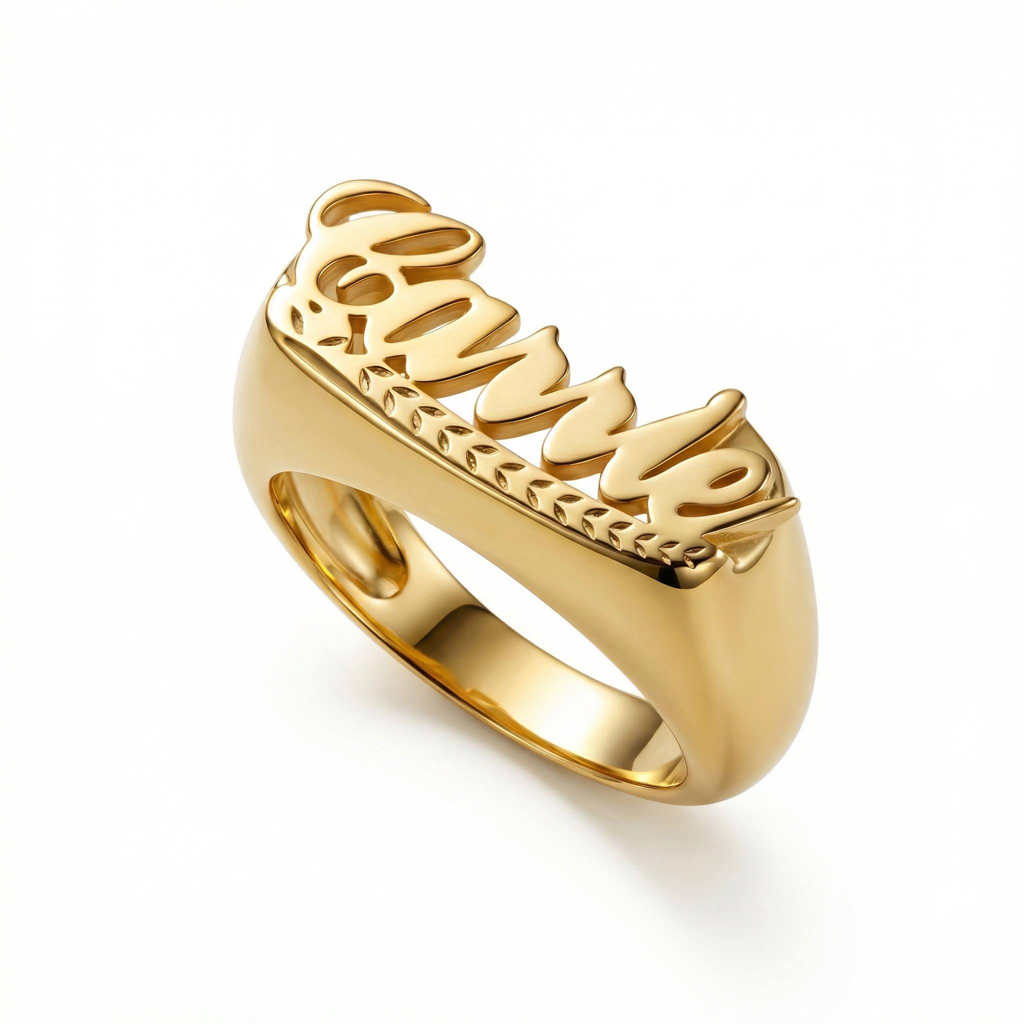 Personalized Script Name Rings Bold Statement Style With Street Luxury