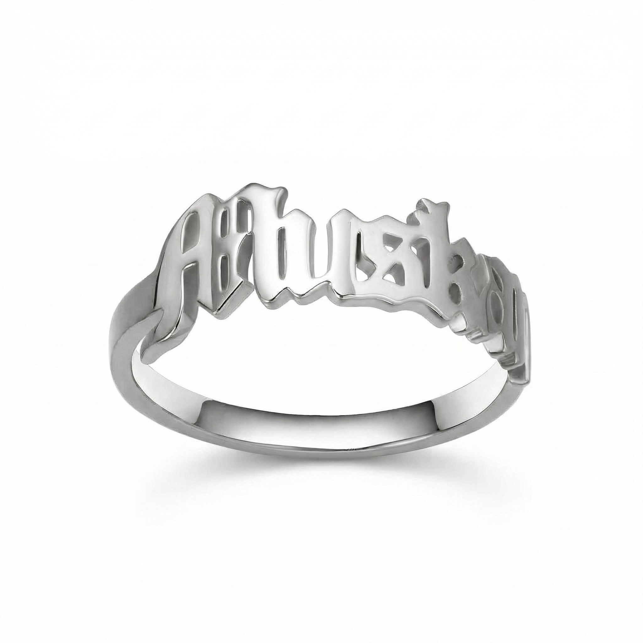 Personalized Old English Name Rings Bold Statement Style With Street Luxury - Image 3