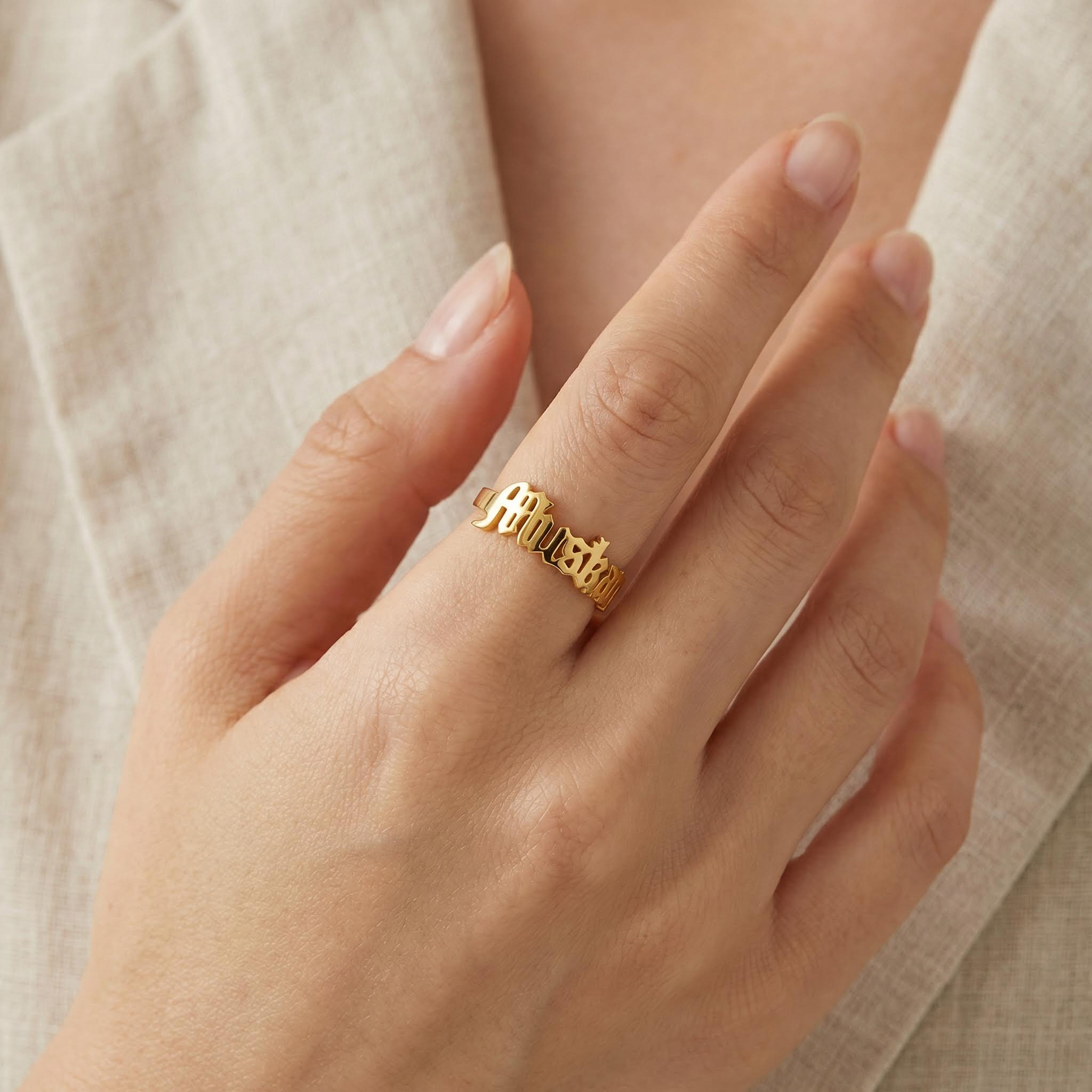 Personalized Old English Name Rings Bold Statement Style With Street Luxury - Image 4