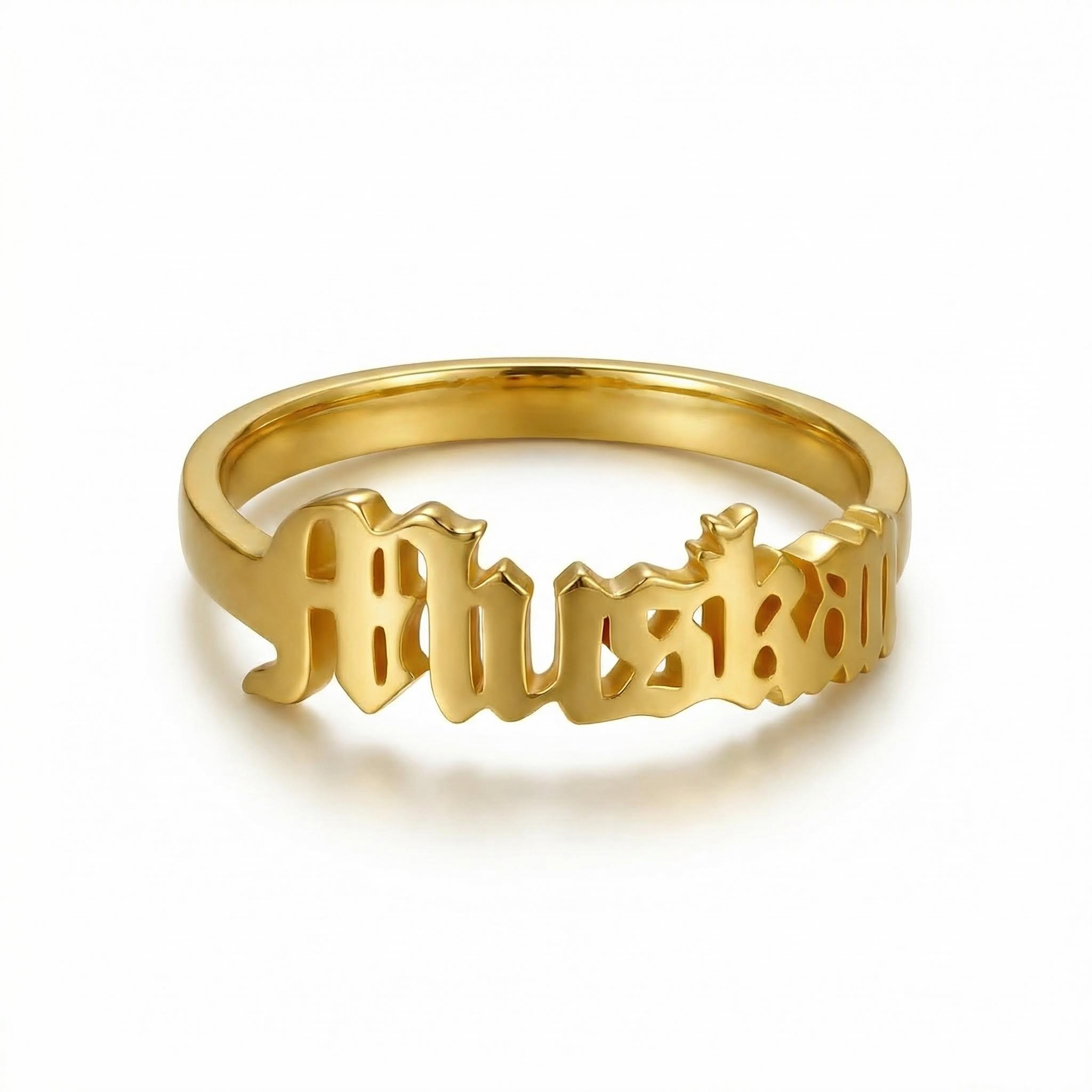 Personalized Old English Name Rings Bold Statement Style With Street Luxury