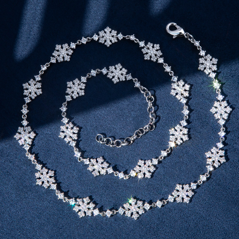 10mm 18 Snowflake Link Chain In White Gold With Street Luxury Shine - Image 3