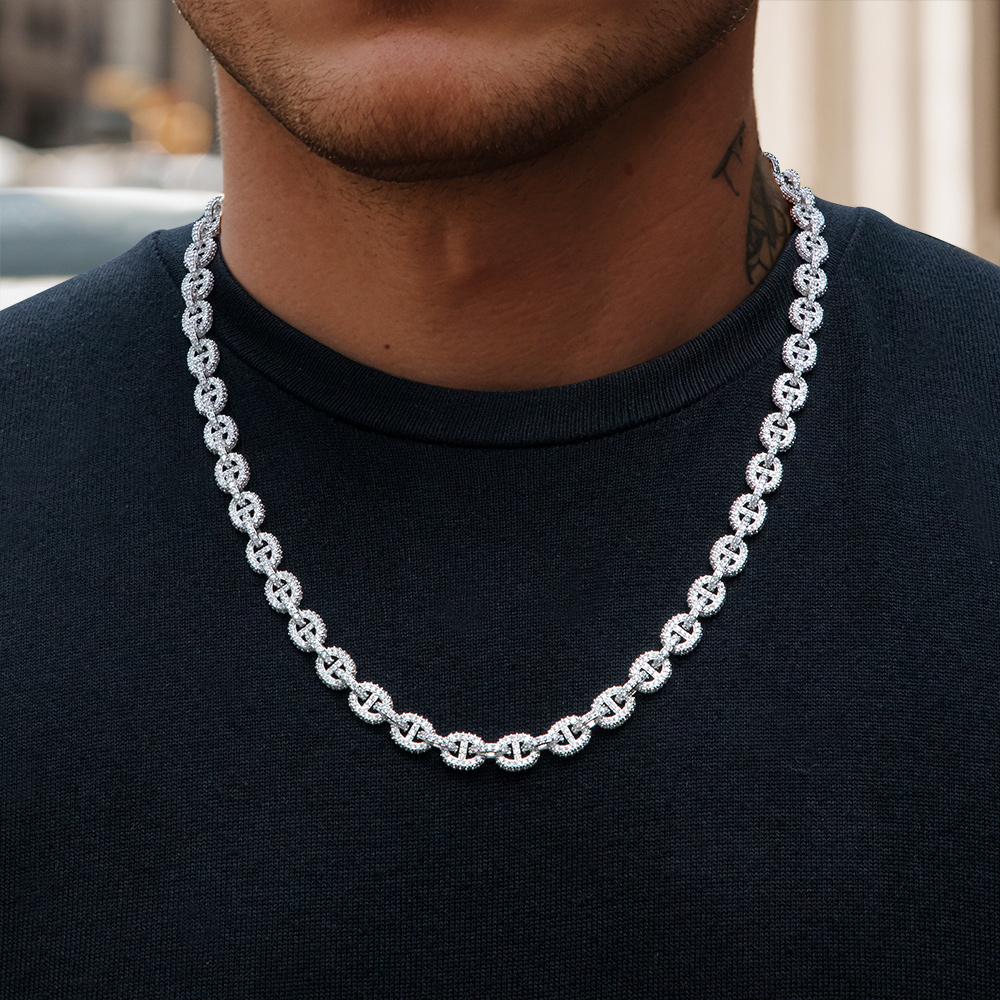 8mm Paved G-link Necklace Bold Statement Style With Street Luxury - Image 3