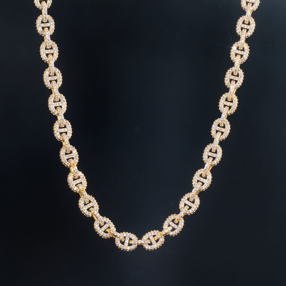 8mm Paved G-link Necklace Bold Statement Style With Street Luxury