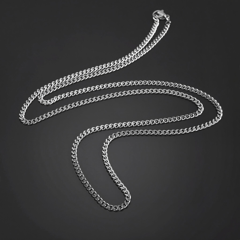 3mm Custom Name Stainless Steel Cuban Chain Silver With Street Luxury Shine - Image 3